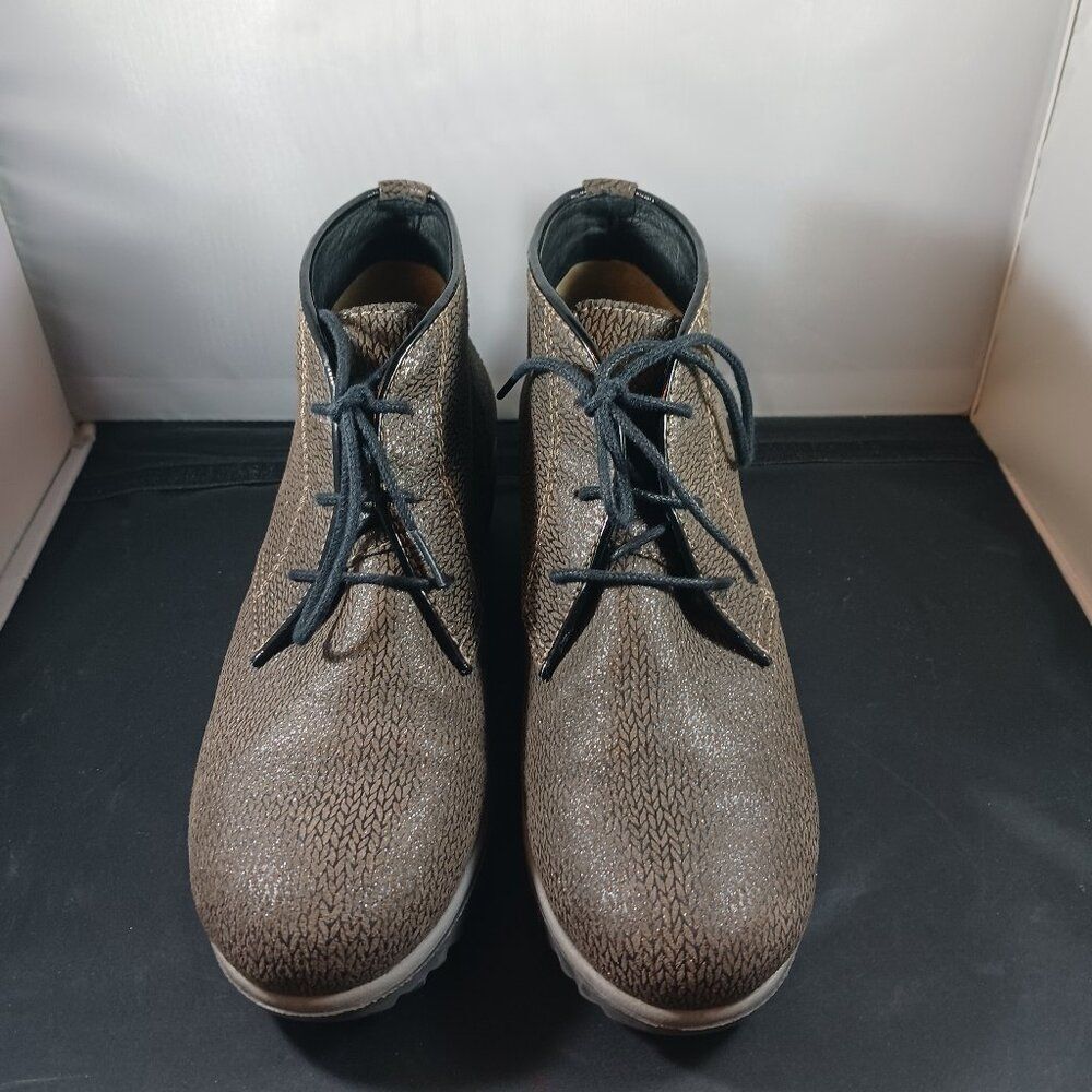 Wolky Dusky Winter Taupe Chukka Wedge Boots size 37 US size 6M